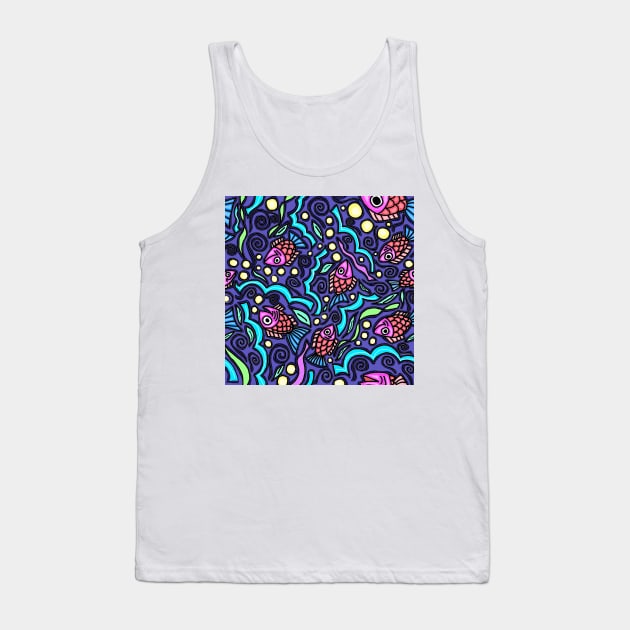 Happy Swimming Fish Tank Top by GemmasGems